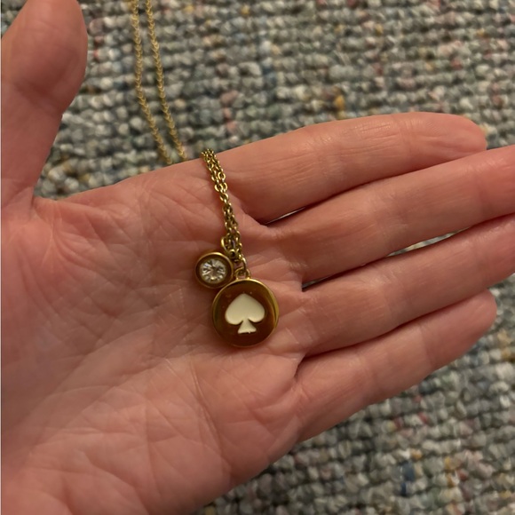 Kate spade necklace spot the spade rose gold adjustable length - Picture 2 of 2